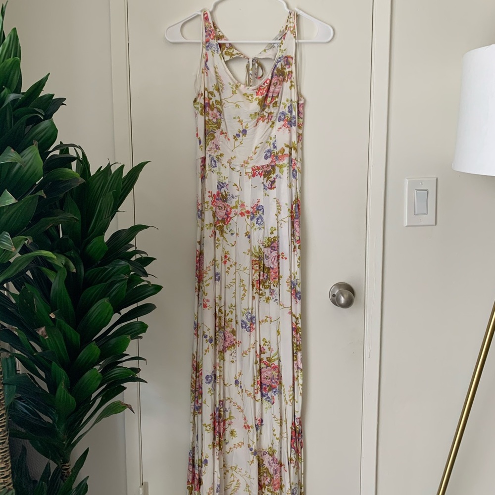 White Floral Maxi Dress